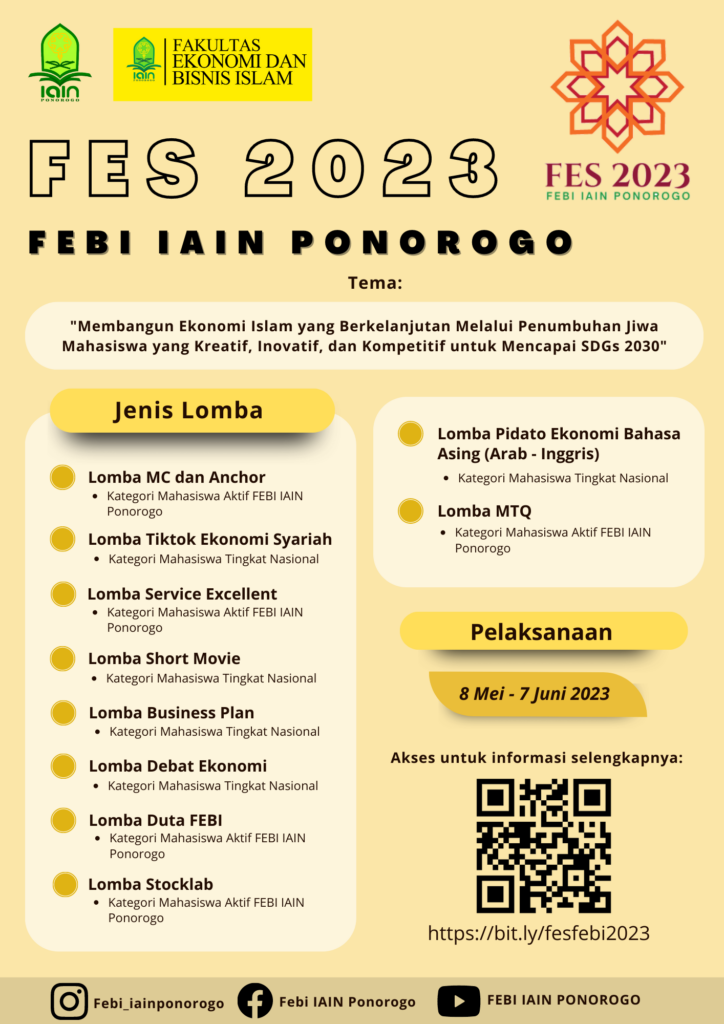 Festival Ekonomi Syariah (FES) 2023 FEBI IAIN Ponorogo [DIPERPANJANG]